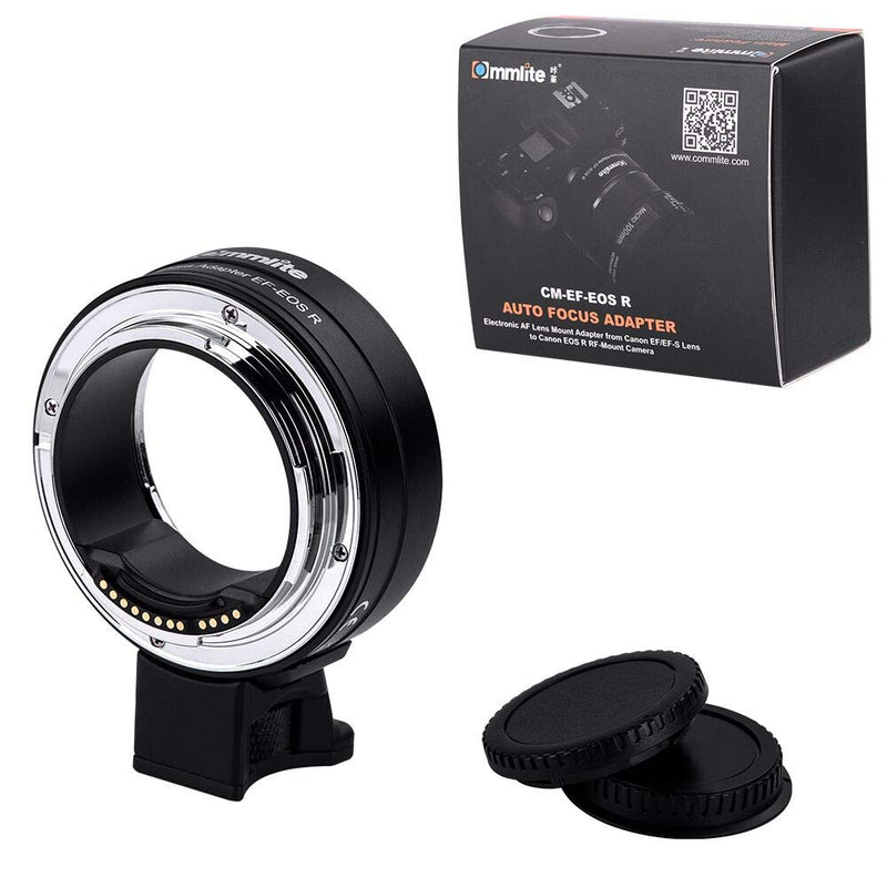 [Australia - AusPower] - Commlite CM-EF-EOS R Lens Adapter, Electronic Auto-Focus EF to R Mount Adapter for Canon EF/EF-S Lens to EOS R, EOS RP, EOS R6, EOS R5 Series Mirrorless Cameras EF-EOS R 