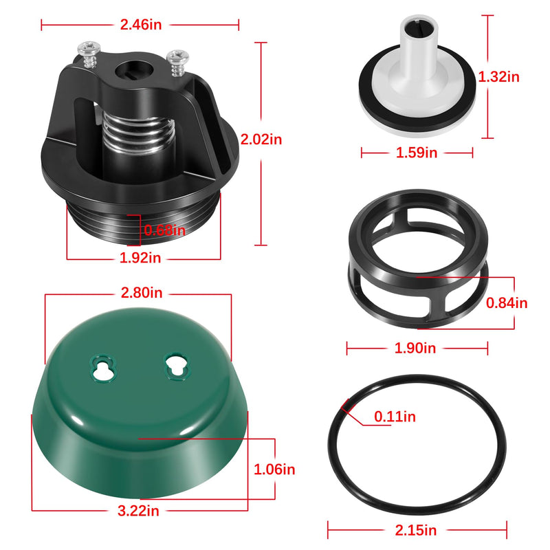 [Australia - AusPower] - 1" Float and Bonnet Complete Repair Kit fit for Apollo PVB-4A/4ALF, 4A-005-07 4A00507 Complete Top Half Repair Kit, Backflow Preventer Rebuild Kit, Pressure Vacuum Breaker Valve Parts Replacement 