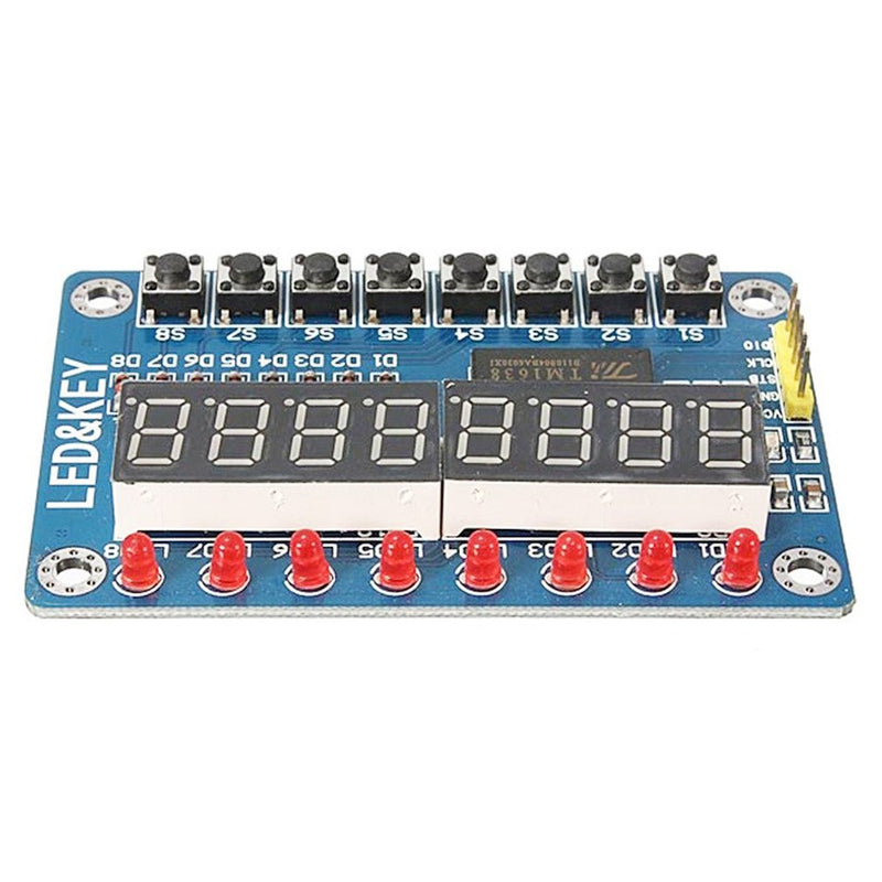 [Australia - AusPower] - HiLetgo TM1638 8 Bits Digital LED Tube Display Module with 8 LEDs 8 Button keys for AVR Arduino ARM 