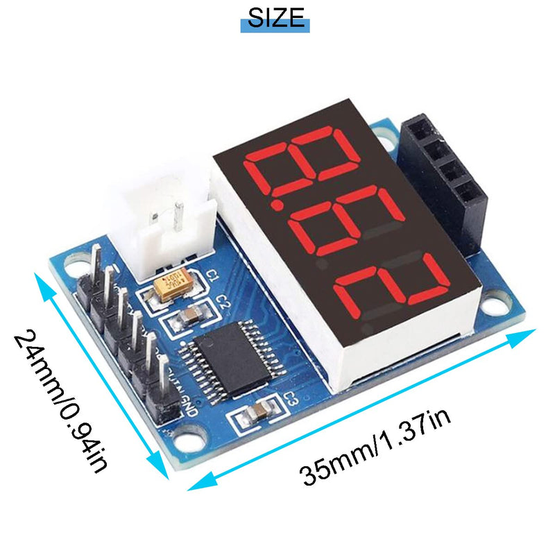 [Australia - AusPower] - 2 pcs HC-SR04P/SR04 Ultrasonic Sensor ranging Display Module 5V Test Board Display Range Finder LED Display Module with Dupont Cable for Arduino Robot 
