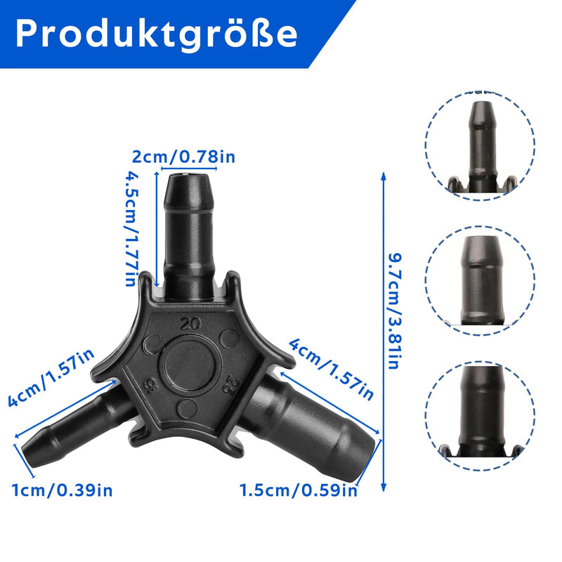 [Australia - AusPower] - GIONAR Multi Calibrator Calibrator Mandrel Deburring for Multilayer Pipes Calibrator Composite Tube with Diameter 16 mm, 20 mm, 25 mm, Black for PE PB PVC PPR Aluminium Composite Pipe 