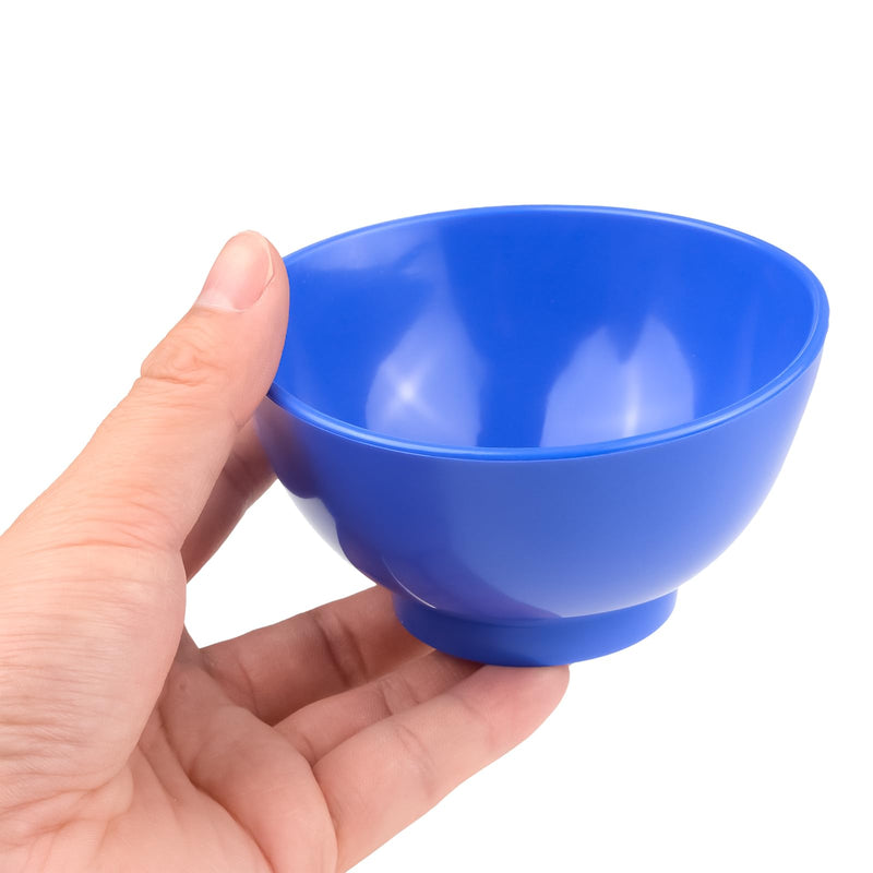[Australia - AusPower] - 4Pcs One Set Silicone Flexible Rubber Plaster Impression Mixed Alginate Bowl Dental Lab Mixing Bowls Blue 