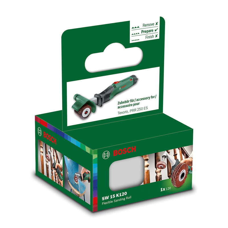[Australia - AusPower] - Bosch 1600A00155 Sanding Roller Flexible Roll SW15 K120 for Bosch PRR 250 Removing Roller Körnung 120 