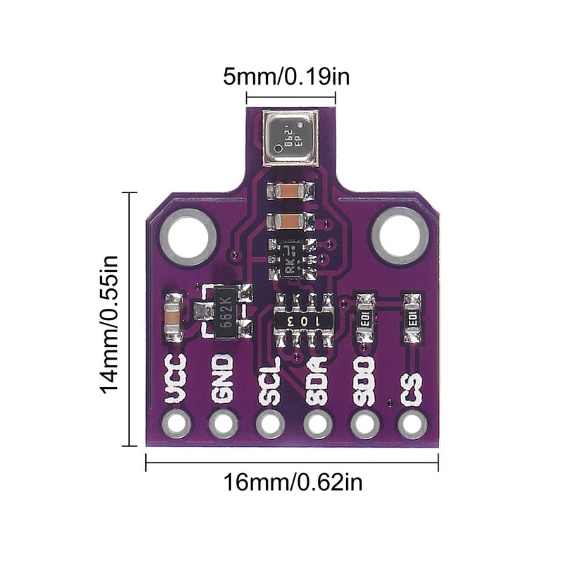 [Australia - AusPower] - 2pcs BME680 Temperature Humidity Pressure and Gas Sensor Breakout Board Module 3~5VDC CJMCU-680 BME680 Sensor 