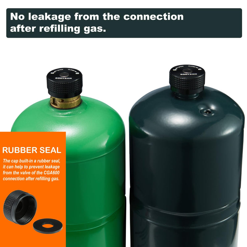 [Australia - AusPower] - 1LB Propane Cylinder Protect Caps with Magnetic,Sealed Caps(pack of 4PCS),Metal Material-Black 
