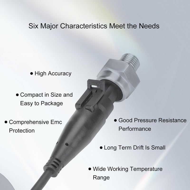 [Australia - AusPower] - Pressure Sensor G1/4 Pressure Transducer Sensor Pressure Gauge Transduce Input 5V Output 0.5-4.5V / 0-5V Pressure Transmitter for Water Gas Oil (0-80PSI) 