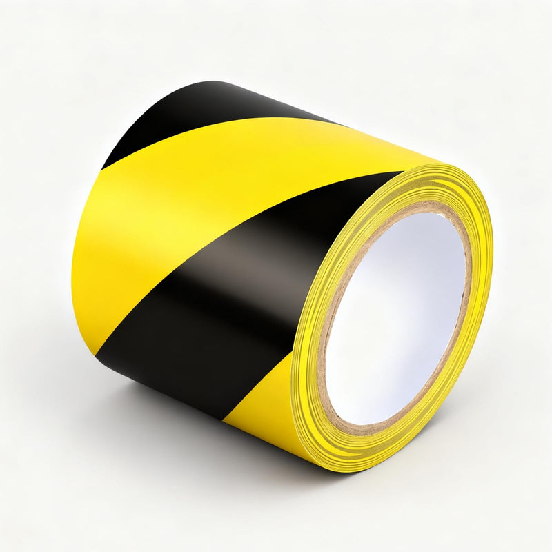 3 Inch x 110FT Caution Tape Hazard Tape Warning Tape Black and Yellow Safety Tape Strong Adhesive Wear Resistance Warterproof Caution Tape for Floor Marking, Caution and Aisle Marking, caution signs