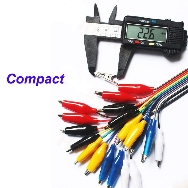[Australia - AusPower] - Alligator Clip to Breadboard Jumper Wire Test Lead Dupont Cable 10pin 20cm Male Female for Arduino Microbit Nano LED Strip 