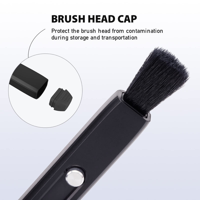[Australia - AusPower] - Vsgo V-P01e Professional Lens Cleaning Pen Lens Brush Double-Ended Lens Pen With Soft Brush And Nano Optical Carbon Compatible For Camera Lens Cleaning, Optical Lens, Glasses Cleaning And Other Lenses 