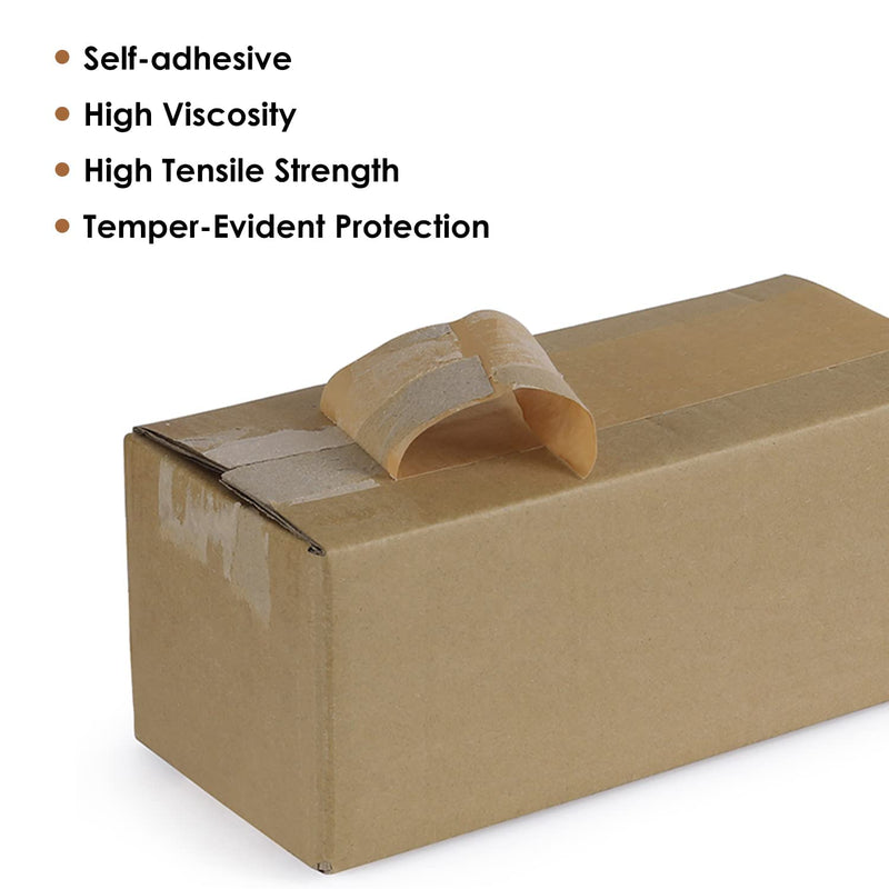 TooCust Writable Brown Paper Tape 2inchx 55YD, Non-Coated Surface - No Water Needed - Hand Tearable,Cardboard Tape, Paper Tape for Shipping, Packing Tape Brown Heavy Duty-1 Roll 1