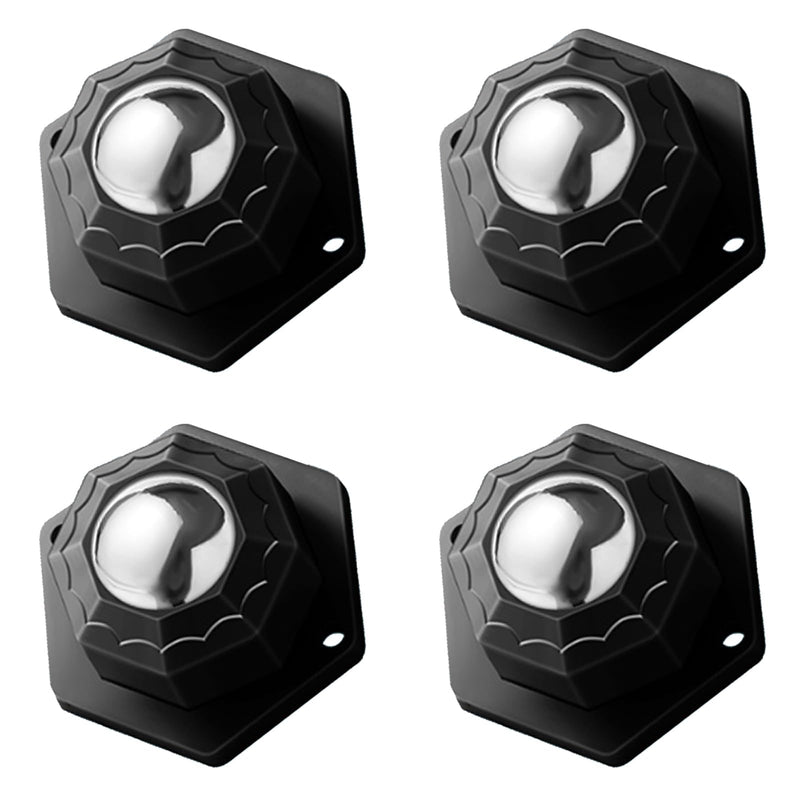 [Australia - AusPower] - 4Pcs Ball Bearing Rollers, 360º Rotation Universal Ball Casters, 200Lbs Self Adhesive Mini Caster Wheels for Trash Can, Storage Box, Small Furniture 1.46 x 0.9" 4 