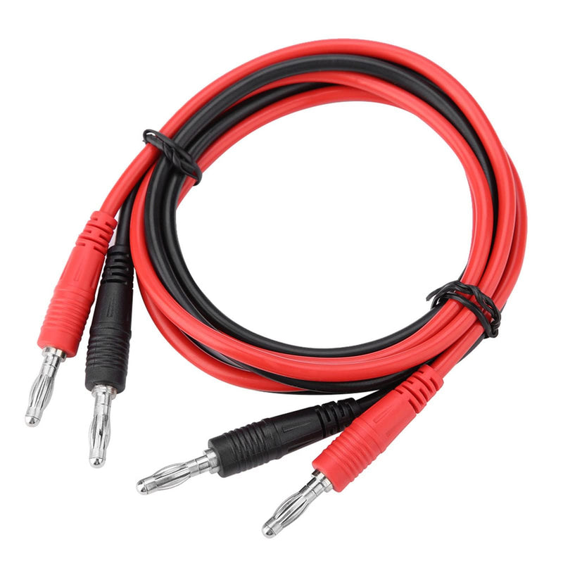 [Australia - AusPower] - Agatige Test Cable, P1041 2Pcs 4mm Banana Plug to Banana Plug Test Cable Multimeter Testing Cables Multimeter Clip Wires for Electrical Testing 