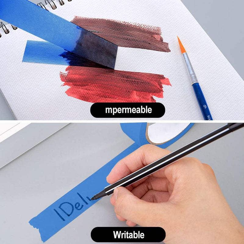 2 Rolls 2 Inch Wide Blue Painters Tape, Residue-Free Scotch Blue Masking Tape, for Home Painting, DIY Crafts, Home Renovation, Professional Painters