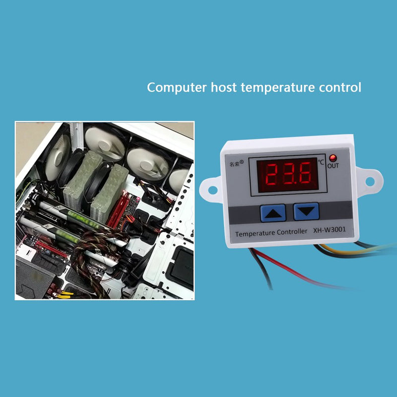 [Australia - AusPower] - Digital Temperature Controller, High Power 120W DC12V Temperature Control Switch, 10A Thermostat Controller with Probe, -50 to 110°C, for RV, Car, Industrial, Lab, and Home Use 