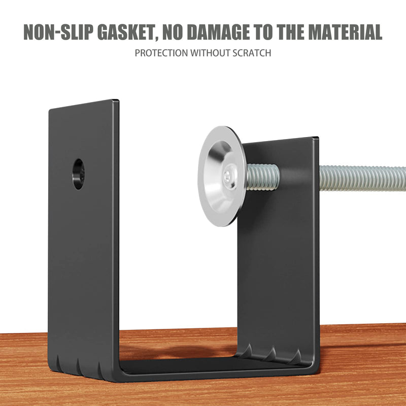 [Australia - AusPower] - C Clamp, Heavy Duty C-Clamp 304 Stainless Steel Adjustable Cabinet Installation Clamps Cabinetry Clamps Tools Drill Hole Guide Design for Easy and Fast Installing Frame of Cabinets Drawer (2 Pack) 2 Pack 