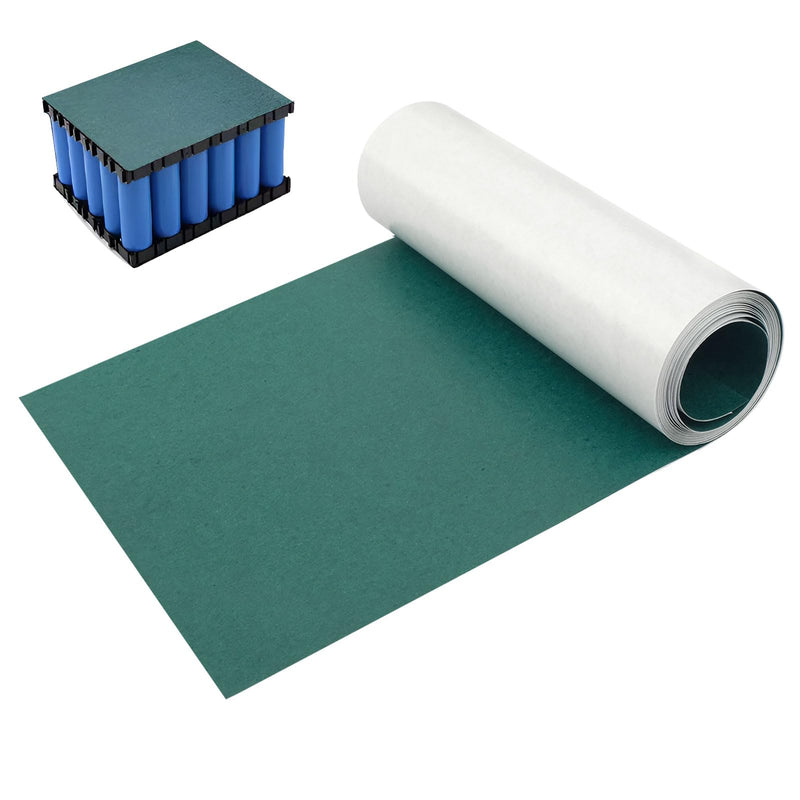 Electrical Insulating Adhesive Paper 200mm(7.9in) Width 3M Length Self Adhesive, Battery Pack Insulator Film Gasket for 18650 21700 26650 Battery Pack, 0.2mm Thickness, Green