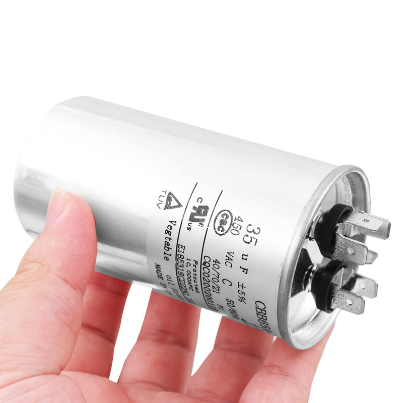 DollaTek 35uF CBB65 Condenser Motor Runs for Air Conditioning 450VAC SH 40/70/21 50/60Hz 35uF