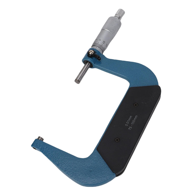 [Australia - AusPower] - Yosoo Health Gear 75 to 100mm Micrometer, Outside Micrometer Set for Length Diameter Measurement, Stainless Steel Micrometer with Tungsten Carbide Faces for Machinist 
