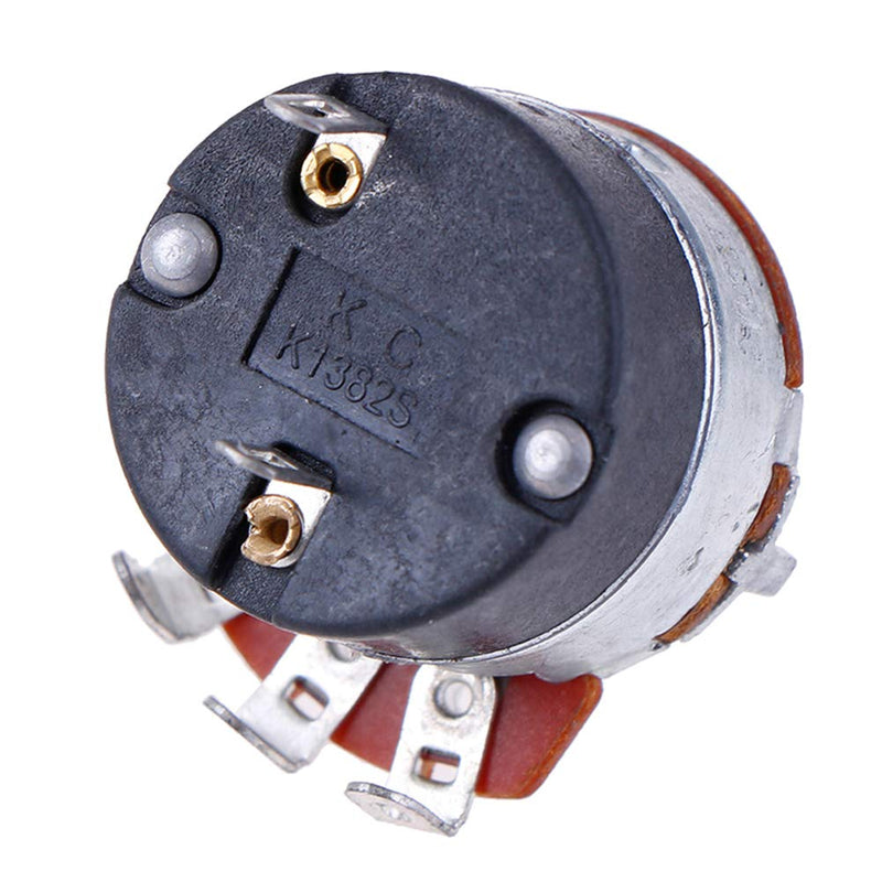 [Australia - AusPower] - 5PCS WH138 5K ohm Rotary Potentiometer with Switch, Single Turn Adjustable Resistance Speed Regulator with Alloy Knob 5K WH138 