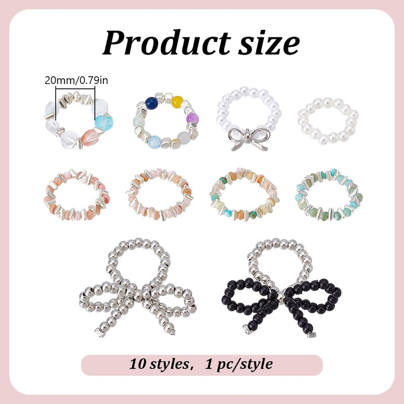 [Australia - AusPower] - WEBEEDY 10 Styles Bow Stethoscope Charms Personalized, Decorative Elegant Bowknot Bead Charm Accessories for Doctor Nurse Medical Workers Nursing Students Cute Stethoscope Jewelry Graduation Gift 