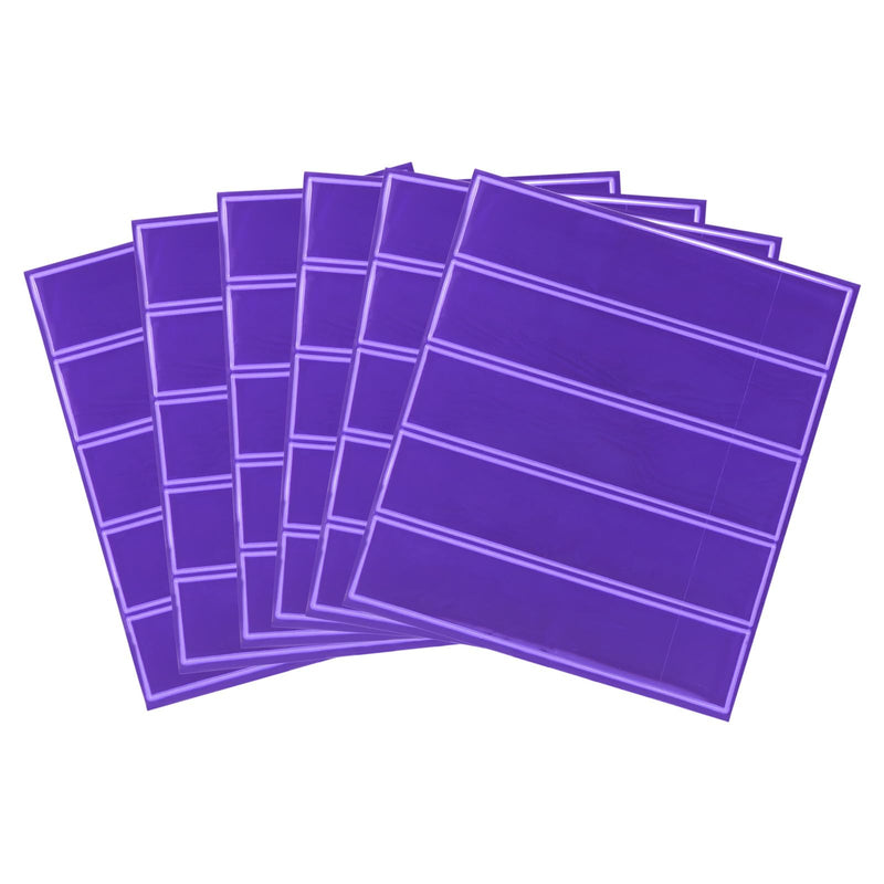 YOKIVE 4 Pcs Reflective Stickers, Waterproof Adhesive Caution Tape Strips, Great for Outdoor, Traffic, Daily Use (Purple, 4.5x1-Inch)