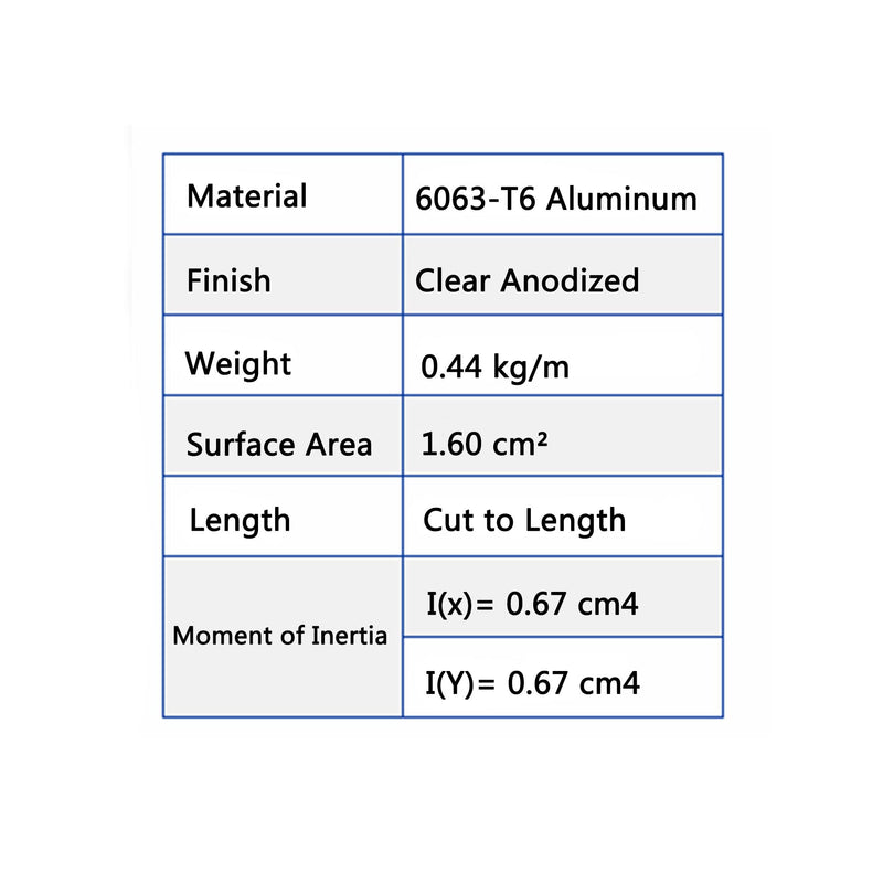 [Australia - AusPower] - 20x20 Aluminum Profile with 4x6mm T-Slots, 500mm Length, Pack of 1 20X20-500mm 
