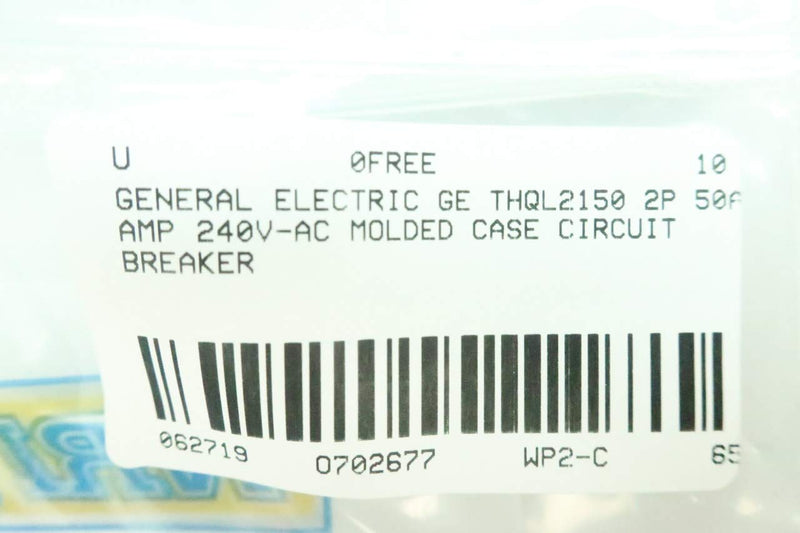 [Australia - AusPower] - General Electric GE THQL2150 Molded CASE Circuit Breaker 2P 50A AMP 240V-AC 
