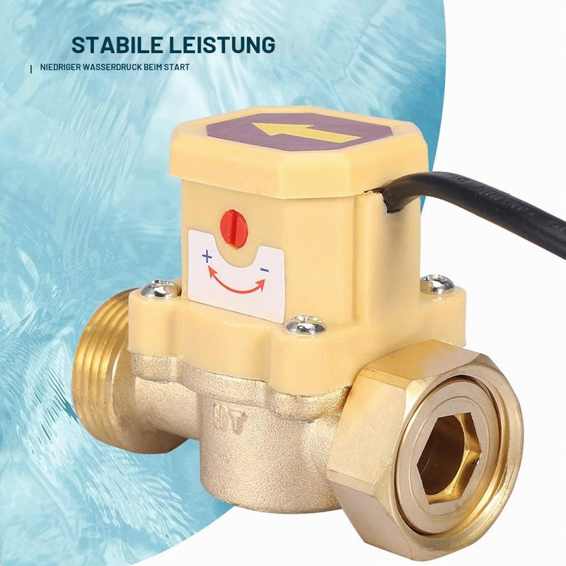 Water Flow Sensor Switch, G3/4-G3/4 Thread Water Pump Adjustable Flow Sensor Pressure Automatic Switch 220V, Water Flow Sensor Switch Sensor