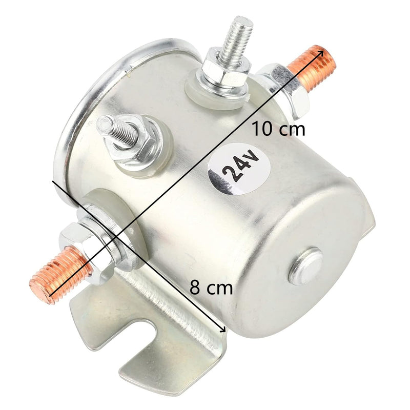 [Australia - AusPower] - Fafeicy 24VDC/200A Magnet, Normally Open Hydraulic Motor Starter Relay, Stainless Steel Car Replacement Starter Magnets, with Waterproof Protection Function 