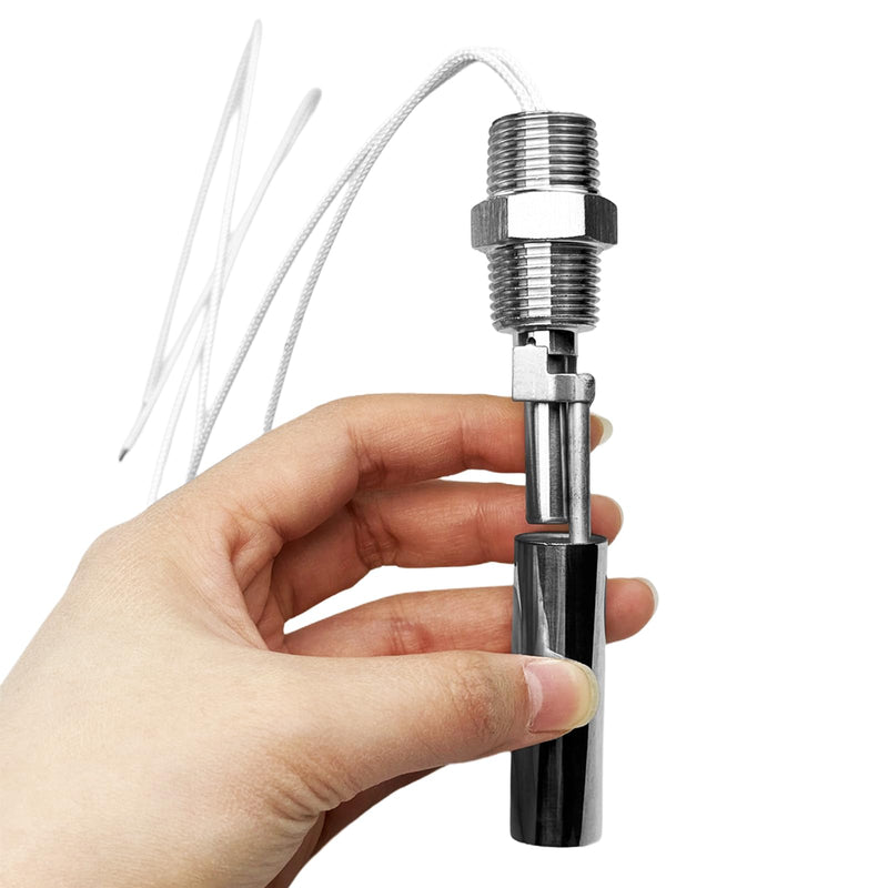 [Australia - AusPower] - Stainless Steel Liquid Level Sensor, 1/2 NPT Male Thread Side Mount Horizontal Liquid Float Switch, DC 0-110V Water Level Sensor Switch for Aquariums Tank/Fish/Hydroponics Pool 