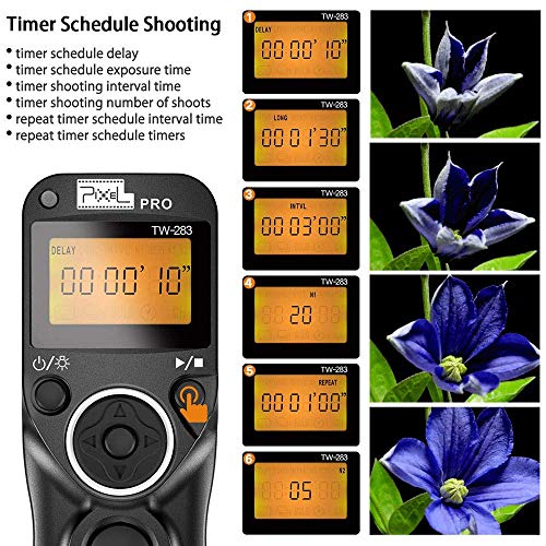 Pixel TW-283/DC2 LCD Wireless Shutter Release Timer Remote Control