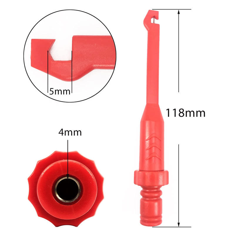 [Australia - AusPower] - 2Pack Wire Piercing Probe Clip, Insulation Puncture Probe, Power Multimeter Piercing Probes for 4mm Banana Plug Extension Test Leads,Diagnostic Tester (A) 