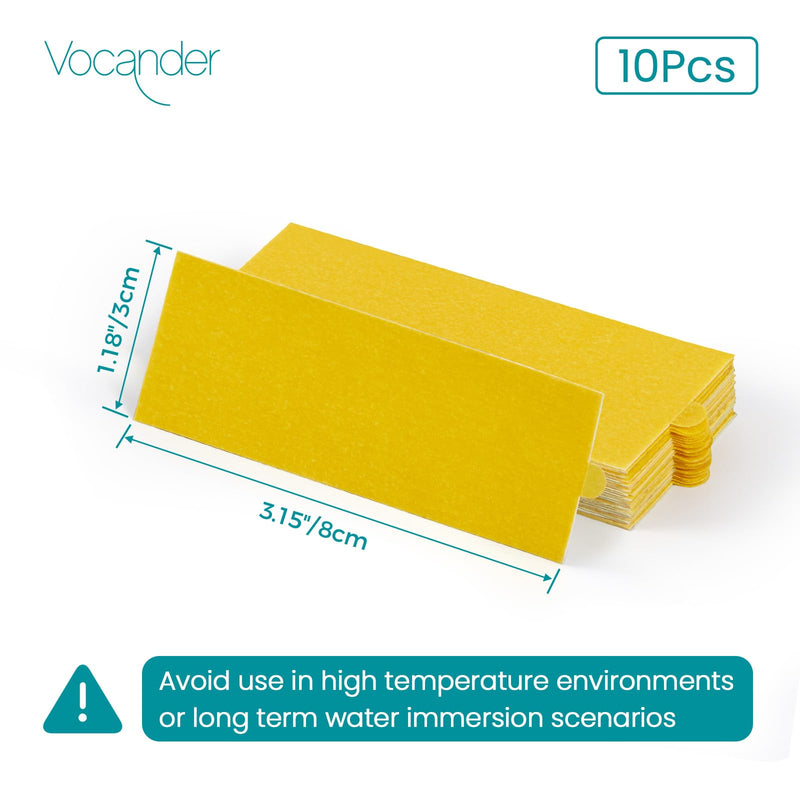 Vocander Versatile Bed Skirt Clips & Holders - Strong Double Sided Tape for Bed Skirts, Sofa Covers, Rugs, Tablecloths, Posters (Semi-Transparent, 10 Sheets, 40 Strips Total)