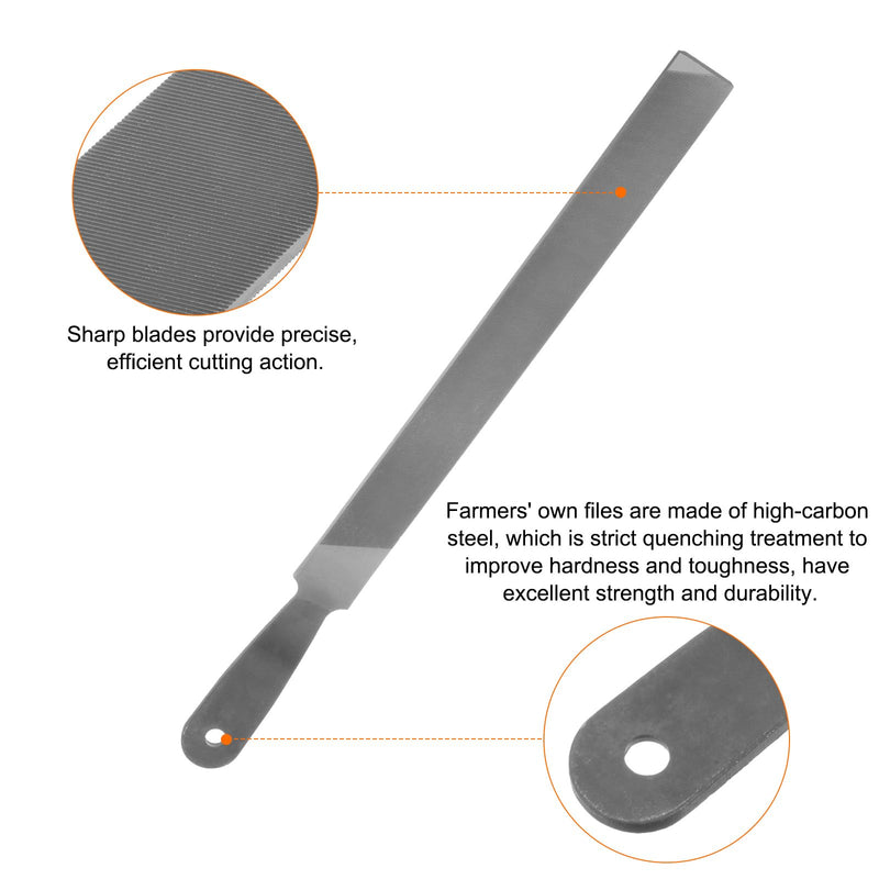 [Australia - AusPower] - HARFINGTON Farmers Own Files 10 Inch High Carbon Steel Single Cut Flat Hand Rasp File for Deburring and Removing Material 