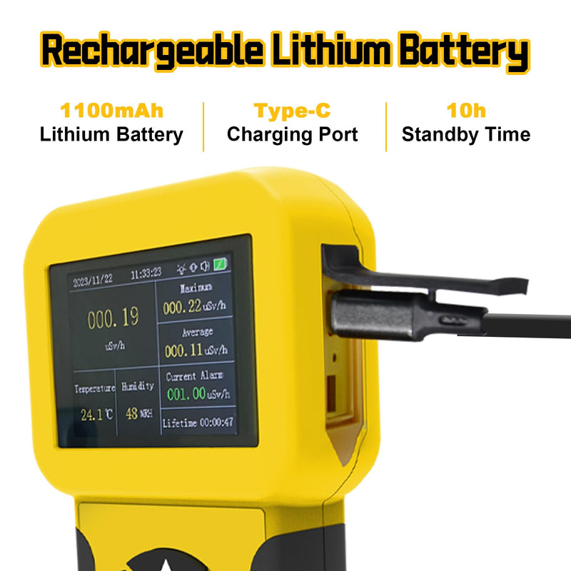 [Australia - AusPower] - Geiger Counter Kethvoz Nuclear Radiation Detector with Alarm Detects Radioactivity Beta X-Ray Gamma Radiation Meter Rechargeable Nuclear Radiation Detector KE-886A 