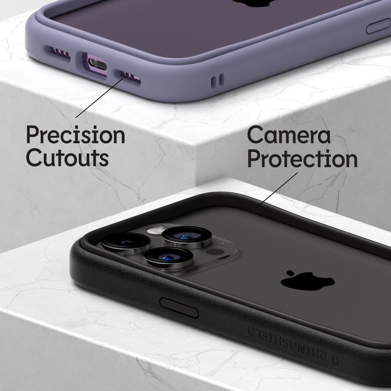 [Australia - AusPower] - RhinoShield Bumper Case Compatible with [iPhone 14 Pro Max] | CrashGuard NX - Shock Absorbent Slim Design Protective Cover 3.5M / 11ft Drop Protection - Black iPhone 14 Pro Max - Black 