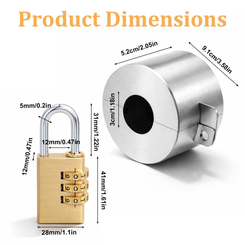Faucet Locks Outdoor, Gate Valve Locking Device Water Hose Bib Spigot Lock Stainless Steel Cover and Padlock Kits 1-1/2 to 3 in Dia Valve Handles to Prevent Outside Water Theft and Unauthorized Use