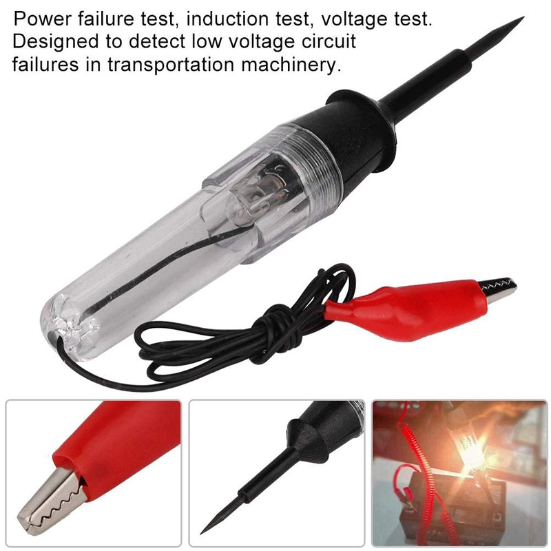 [Australia - AusPower] - Car Test Pen,6-12-24V Car Auto Electrical Voltage Test Pen Light Lamp Circuit Tester Detector Probe 