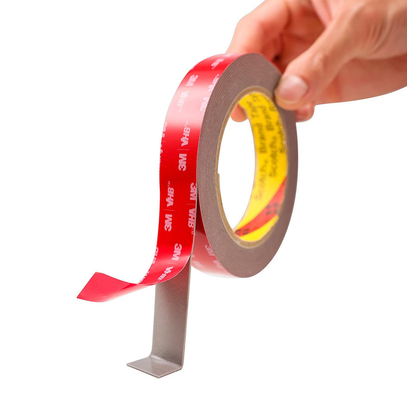 [Australia - AusPower] - 3M 4611 Double Sided Tape, Heavy Duty Mounting Tape, Waterproof Foam Tape for LED Strip Lights, Home, Office and Car Decor (Gray,1 in x 15.6Ft) 1in*15.6ft 