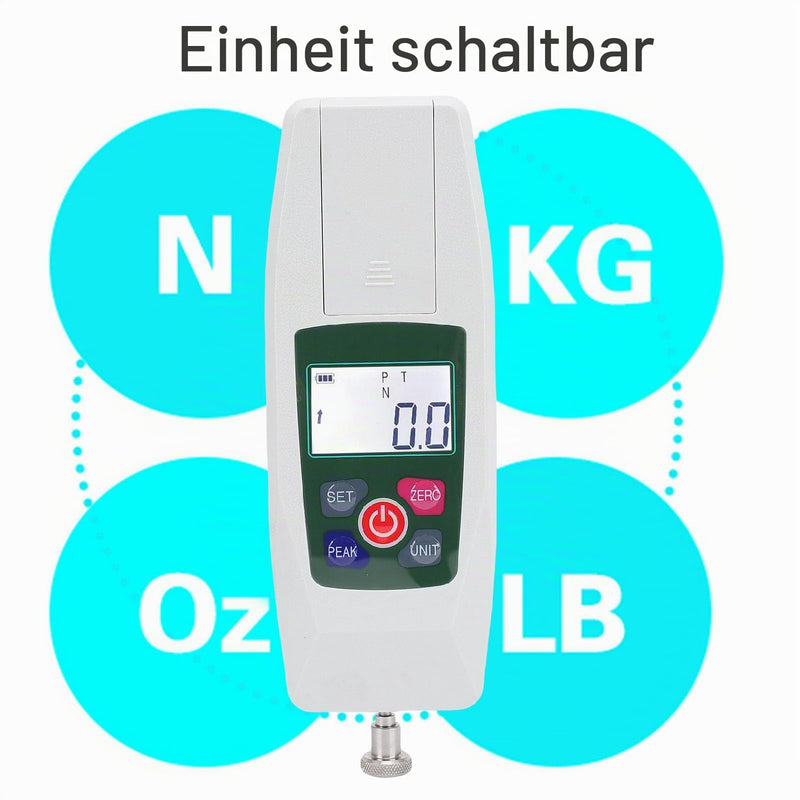 Digital Force Meter, High Precision Push-Pull Gauge 100N/10kg Capacity, Digital Force Meter with Peaks Hold, 4 Unit Conversion, for Industry Laboratory Quality Control