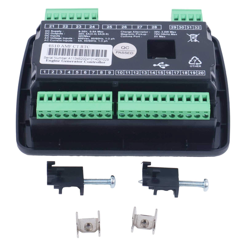 Self-Starting Control Module Genset Controller DSE4510 MKII DSE4510-35 with Monitoring Function LCD Display Compatible with Deep Sea Auto Start Generator EFI and Non-EFI