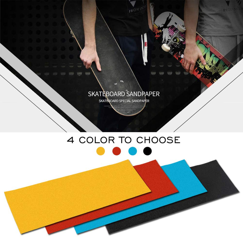 Kakalote Anti Slip Grip Tape, 9 × 33 inch Skateboards Sticker Waterproof Outdoor Grip Tape for Stairs Skateboards Scooters, Easy to Cut(Red) Red
