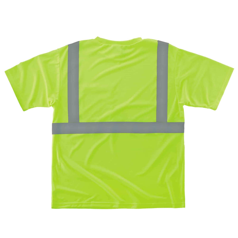GloWear womens High Visibility Reflective Safety T-Shirt, Lime, Silver, XX-Large US 2XL