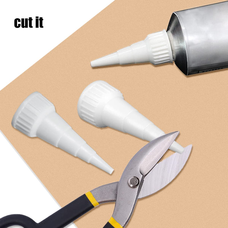 [Australia - AusPower] - 60 Pieces Snip Tip Applicator Cap Replacement for 3.7 Ounce E6000 Adhesive Tube 