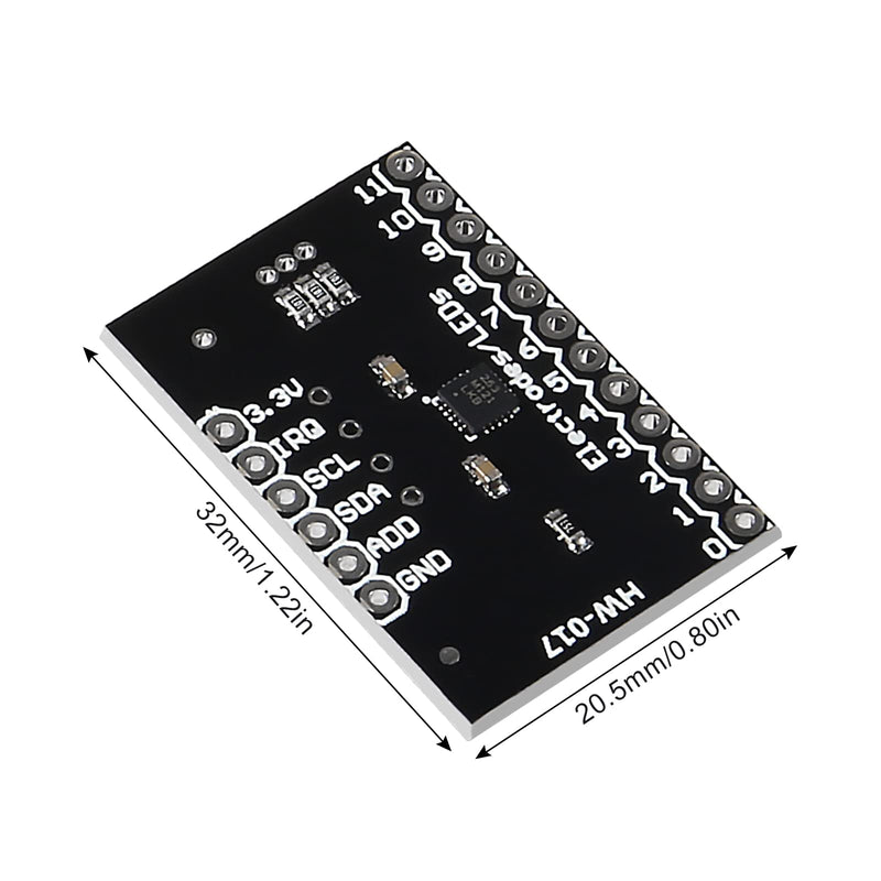 [Australia - AusPower] - 8PCS MPR121 Breakout V12 Capacitive Touch Sensor I2C Keyboard Development Board Controller Module 