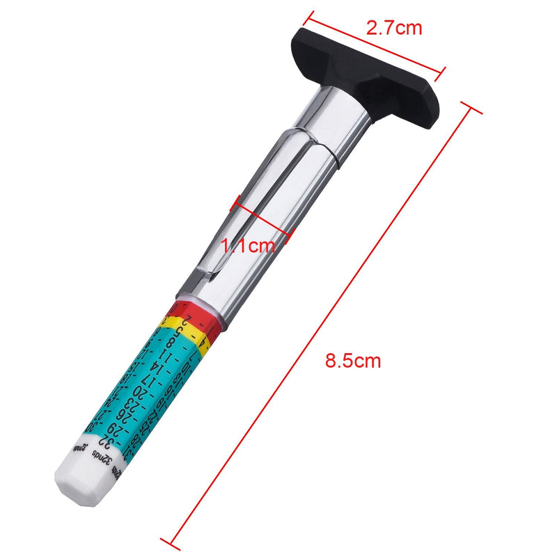 [Australia - AusPower] - Xuhal 20 Packs Tyre Tread Depth Gauge Color Coded Tire Depth Gauge Tool Tire Tread Accurate Measurement Tools 