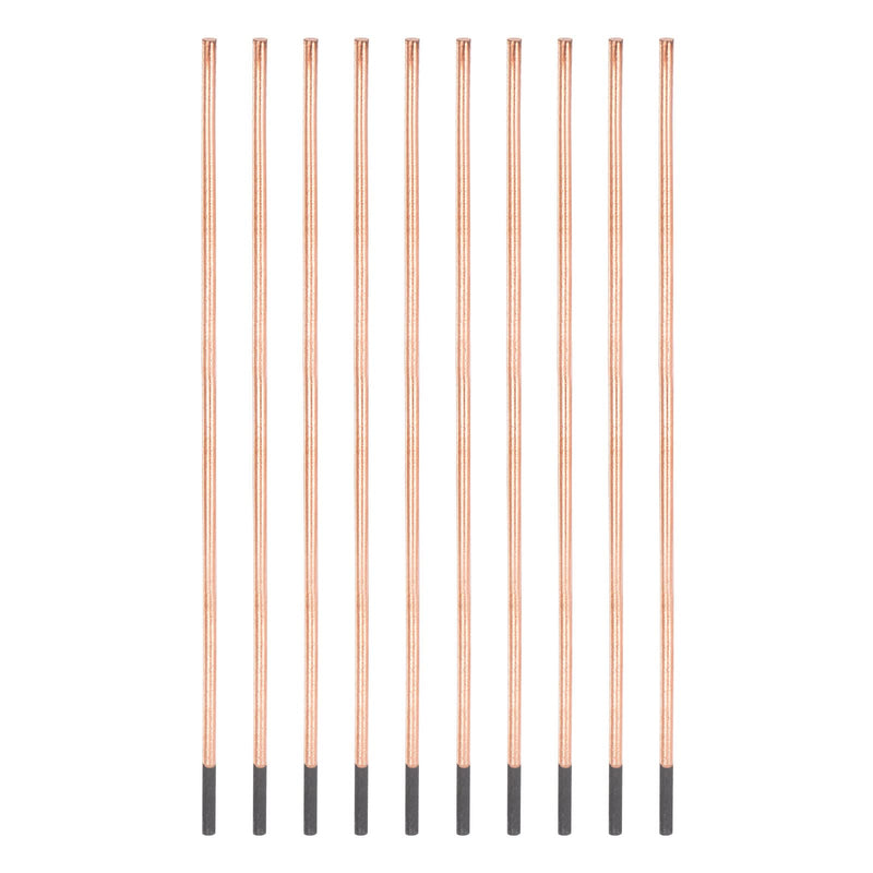 [Australia - AusPower] - HARFINGTON 10pcs Copper Coated Gouging Carbon 4x355mm Carbon Gouging Rods Electrodes for Cutting and Gouging Metals 