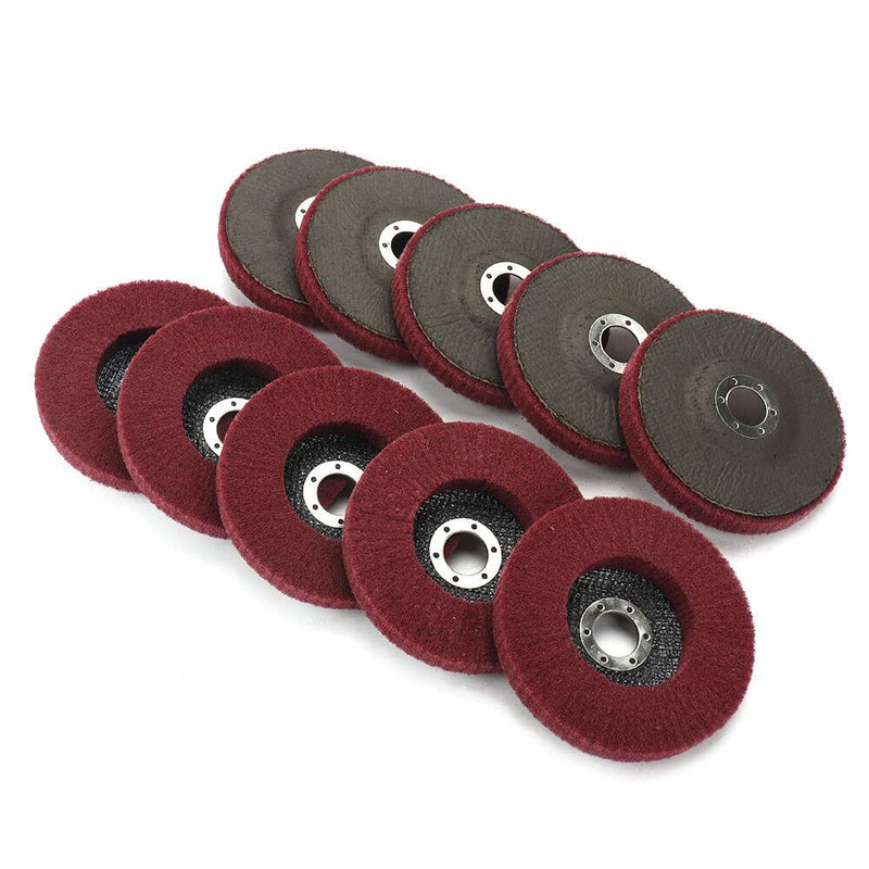 5Pcs 4.5" x 7/8" Nylon Fiber Flap Disc Polishing Grinding Wheel,Scouring pad Buffing Wheel for Angle Grinder, Polishing Tools (Grit 320) 320 Grit