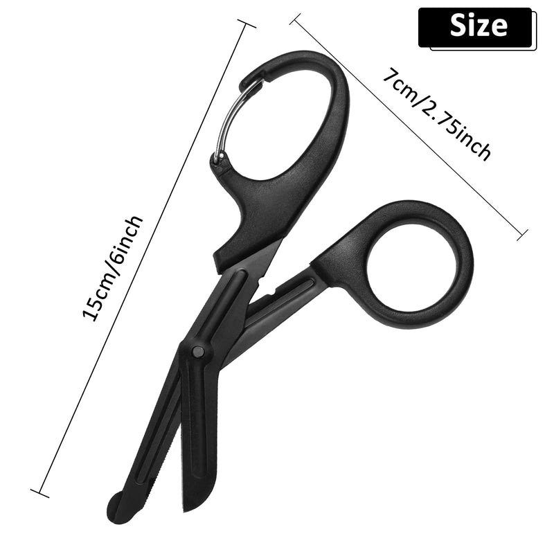 [Australia - AusPower] - 2 Pack Trauma Shears, 5.8 Inch Stainless Steel Medical Scissors, Bandage Scissors with Carabiner, Nursing Scissors Surgical Scissors for Nurses, Doctors, Nursing Students, EMT and EMS 
