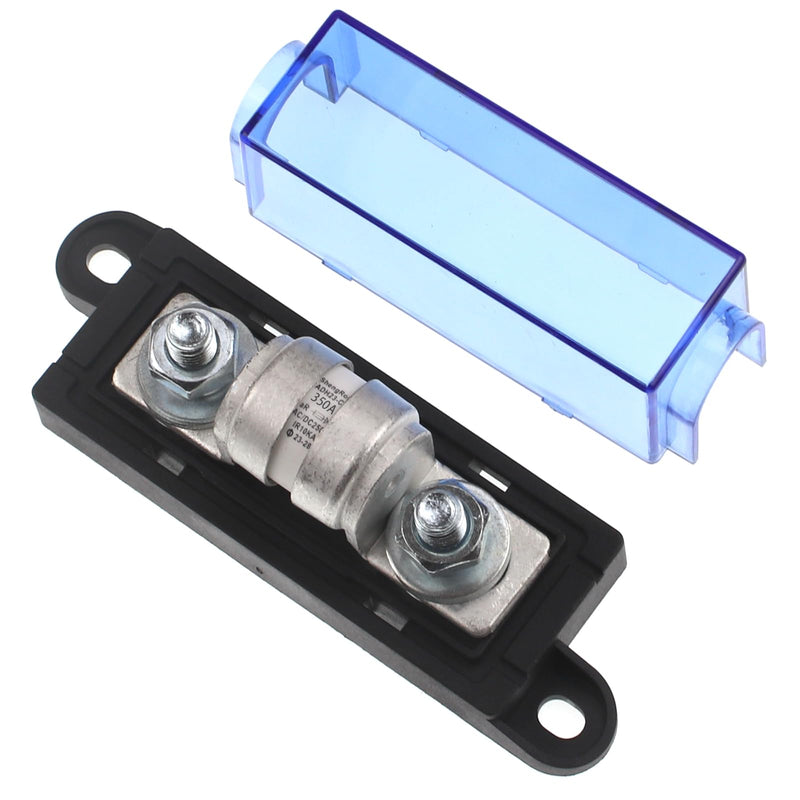 ZOOKOTO 150VDC IR10KA Fuse Block 350A Class T Fuse Holder with 350 amp, Fits for Inverters and High- Power Appliances in Marine Boats, Cars, Trucks, RVs Class T 150V IR10KA 350A